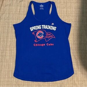 Chicago Cubs Spring Training Mesa Arizona Women’s Majestic Tank Top - 2XL - Blue